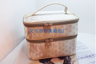 【化妆包 正品雾花大容量双层防水 化妆包 收纳包厂家生产批发】价格,厂家,图片,化妆包、化妆箱,义乌市军美箱包厂-